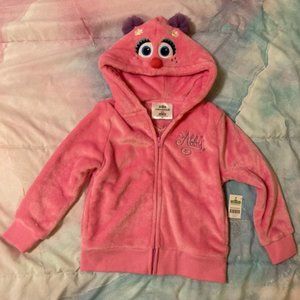 NWT Sesame Street Abby Cadabby fleece zip hoodie sweatshirt girls size XS (4-5)